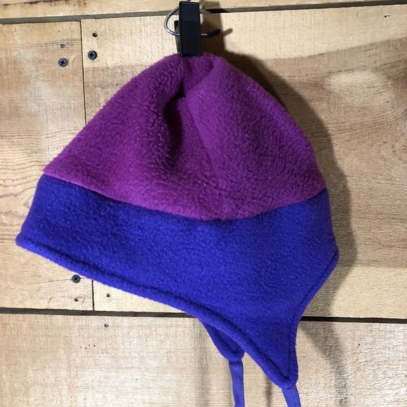 Vintage L.L. Bean Freeport Maine Fleece Womens Size S/M Snow Hat Beanie 2 Tone - Picture 6 of 10